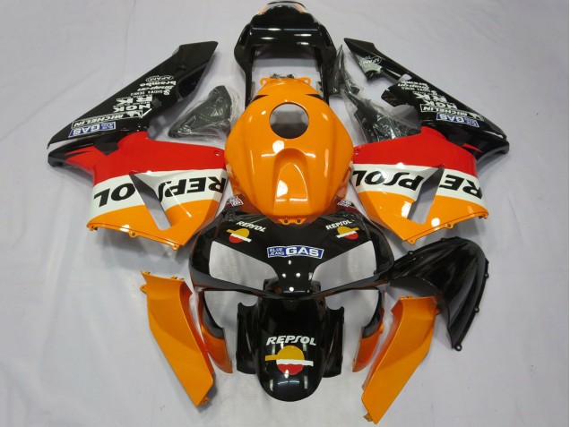 2003-2004 Orange White Red Glossy Black Repsol Honda CBR600RR Complete Motorcycle Fairings Canada