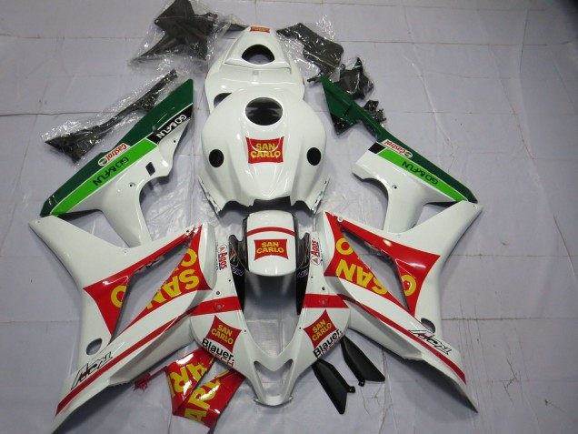 2007-2008 White Red Green Yellow San Carlo Honda CBR600RR Motorcycle Fairings Canada