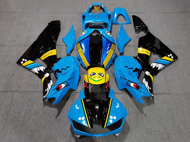 2013-2026 Blue Yellow Glossy Black Shark Honda CBR600RR Motorcycle Fairings Canada