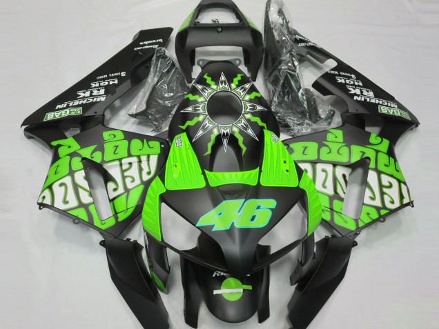 2003-2004 Green Glossy Black Rossi Repsol Honda CBR600RR Motorcycle Fairings Canada
