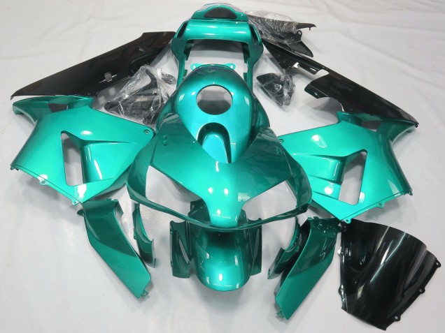 2003-2004 Teal Blue Glossy Black Honda CBR600RR Motorcycle Fairings Canada