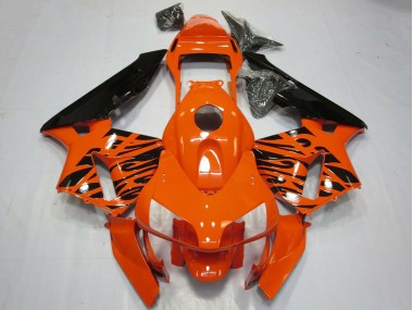 2003-2004 Orange Glossy Black Tribal Honda CBR600RR Motorcycle Fairings Canada