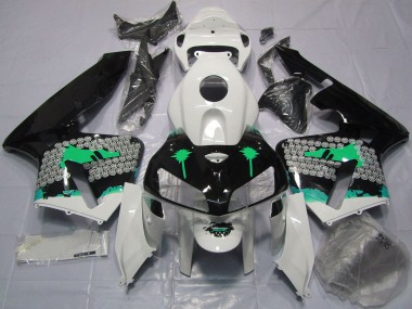 2005-2006 Turquoise Splatter on Glossy Black Honda CBR600RR Motorcycle Fairings Canada