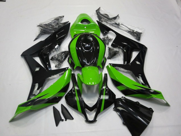 2007-2008 Green Glossy Black Honda CBR600RR Motorcycle Fairings Canada