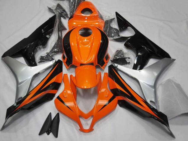 2007-2008 Silver Orange Glossy Black OEM Style Honda CBR600RR Motorcycle Fairings Canada
