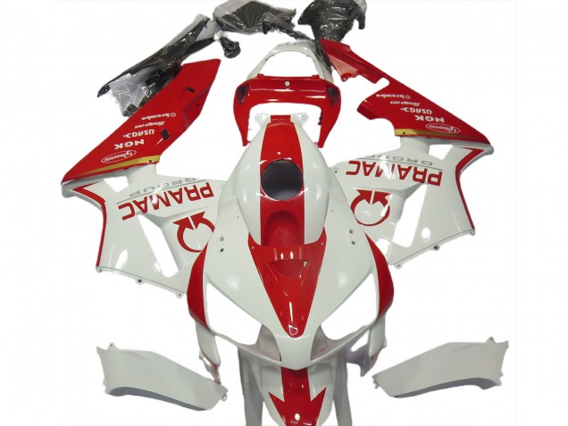 2005-2006 White Red Pramac Honda CBR600RR Motorcycle Fairings Canada