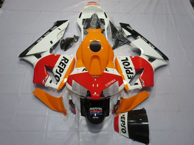 2003-2004 Orange White Red Glossy Black Repsol Honda CBR600RR Motorcycle Fairings Canada