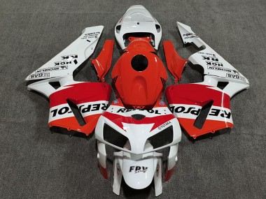 2005-2006 Orange White Red Glossy Black Repsol Style Honda CBR600RR Motorcycle Fairings Canada