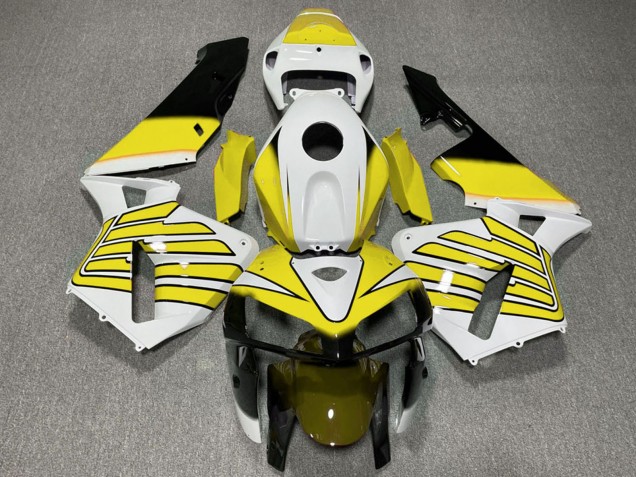 2005-2006 Yellow and White Wings Honda CBR600RR Motorcycle Fairings Canada