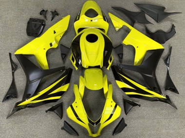 2007-2008 Yellow Matte Black OEM Style Honda CBR600RR Motorcycle Fairings Canada