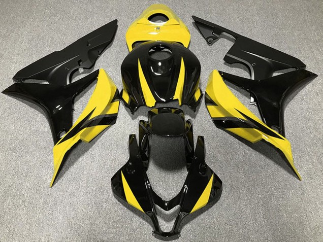 2007-2008 Yellow Glossy Black Matte Black Honda CBR600RR Motorcycle Fairings Canada