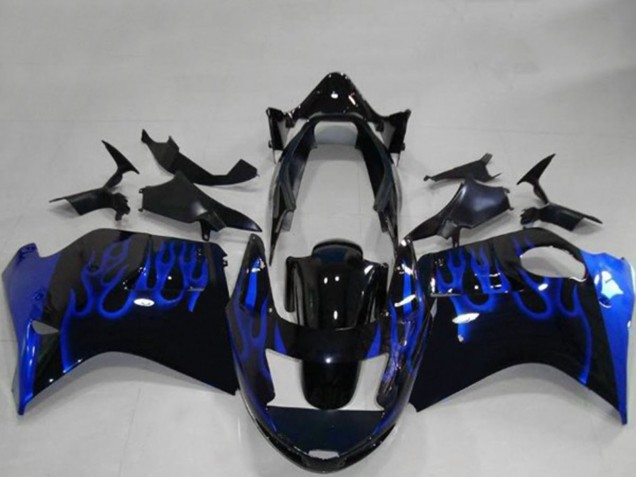 1996-2007 Glossy Black Blue Flame Honda CBR1100XX Motorcycle Fairings Canada