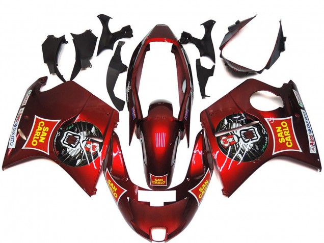 1996-2007 Red Yellow San Carlo Honda CBR1100XX Motorcycle Fairings Canada