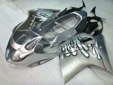1996-2007 Silver Black Flame Honda CBR1100XX Motorcycle Fairings Canada