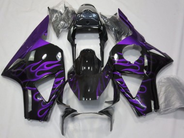 2002-2003 Glossy Black Purple Flame Honda CBR954RR Motorcycle Fairings Canada