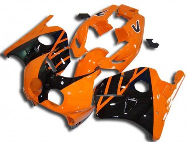 1990-1998 Orange Glossy Black Honda CBR250RR Motorcycle Fairings Canada