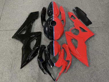 2005-2006 Glossy Black and Red Suzuki GSXR 1000 Motorcycle Fairings Canada