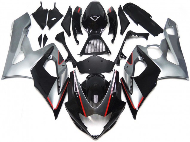 2005-2006 Glossy Black Silver Red Suzuki GSXR 1000 Motorcycle Fairings Canada