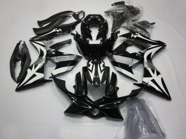 2009-2016 Glossy Black and White Suzuki GSXR 1000 Motorcycle Fairings Canada