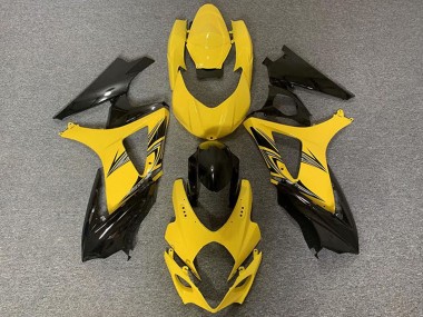 2007-2008 Yellow Glossy Black Suzuki GSXR 1000 Motorcycle Fairings Canada