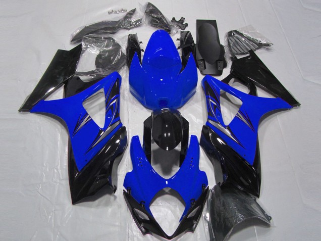 2007-2008 Blue Glossy Black Suzuki GSXR 1000 Motorcycle Fairing Canada