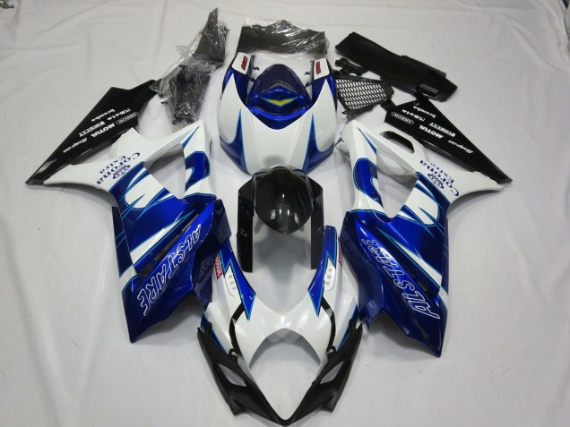 2007-2008 White Blue Black Corona Alstare Suzuki GSXR 1000 Motorcycle Fairings Canada