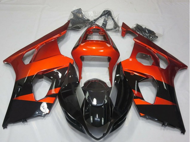 2003-2004 Burnt Orange Glossy Black Suzuki GSXR 1000 Motorcycle Fairings Canada