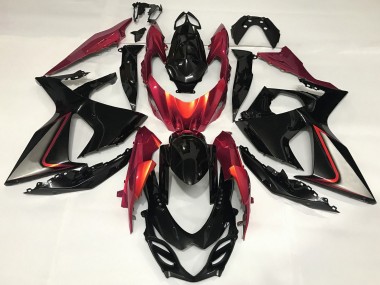 2009-2016 Glossy Black Red Suzuki GSXR 1000 Motorcycle Fairing Canada