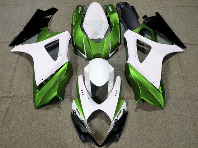 2007-2008 White Green Black Suzuki GSXR 1000 Motorcycle Fairings Canada