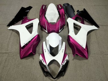 2007-2008 White Pink Black Suzuki GSXR 1000 Motorcycle Fairings Canada