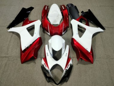 2007-2008 White Red Black Suzuki GSXR 1000 Motorcycle Fairing Canada