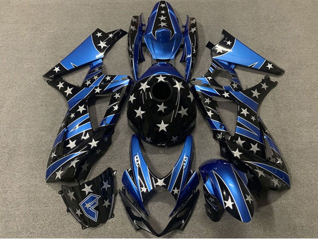 2007-2008 Blue Glossy Black Star Suzuki GSXR 1000 Motorcycle Fairings Canada
