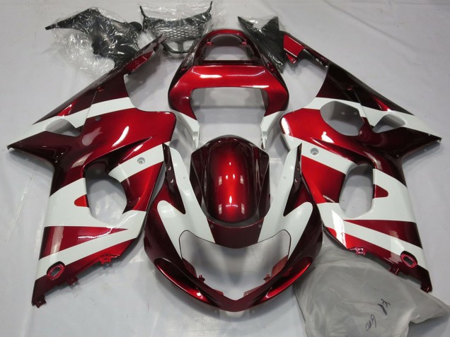 2000-2002 White Red Suzuki GSXR 1000 Motorcycle Fairings Canada