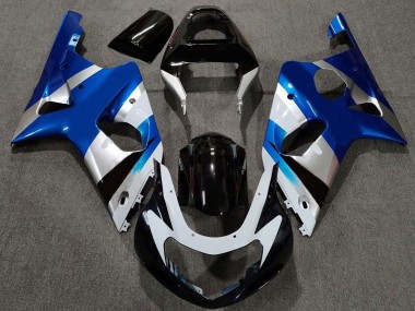 2000-2002 Blue Silver Glossy Black OEM Style Suzuki GSXR 1000 Motorcycle Fairings Canada
