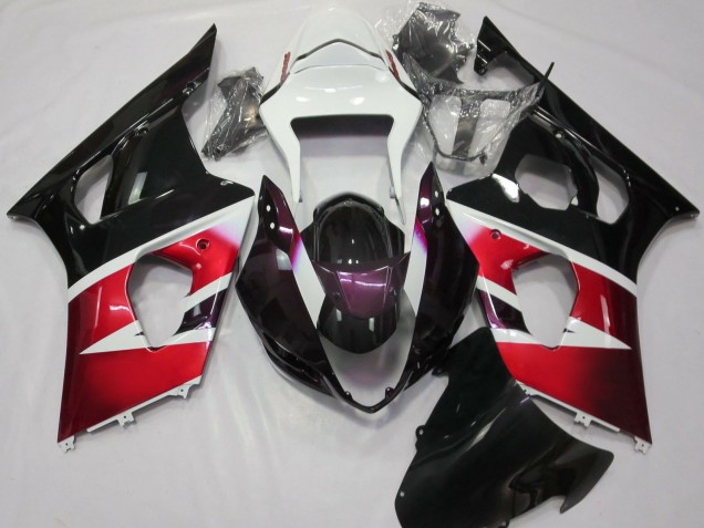 2003-2004 Red White Glossy Black Suzuki GSXR 1000 Motorcycle Fairings Canada