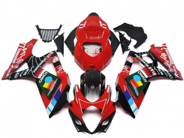 2007-2008 Red Black Blue White Yellow Suzuki GSXR 1000 Motorcycle Fairings Canada
