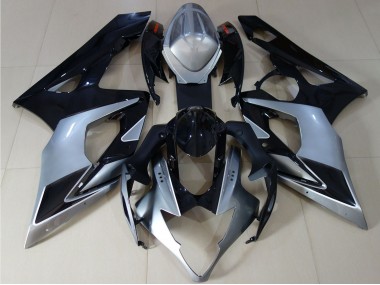 2005-2006 Glossy Black Silver Suzuki GSXR 1000 Motorcycle Fairings Canada