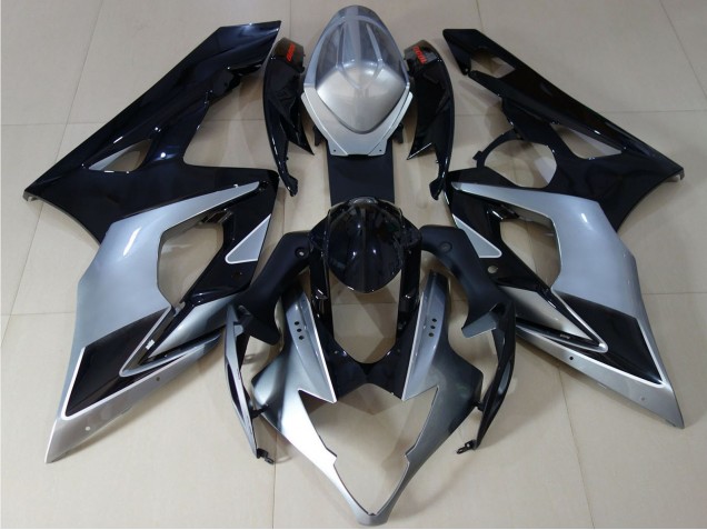 2005-2006 Glossy Black Silver Suzuki GSXR 1000 Motorcycle Fairings Canada