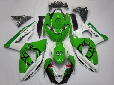 2009-2016 White Green Go Fun Suzuki GSXR 1000 Motorcycle Fairings Canada