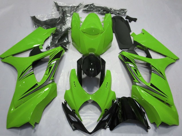 2007-2008 Green Glossy Black OEM Style Suzuki GSXR 1000 Motorcycle Fairings Canada
