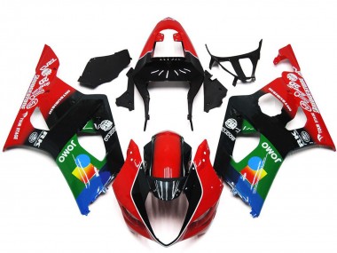 2003-2004 Red Black Green JOMO Suzuki GSXR 1000 Motorcycle Fairings Canada
