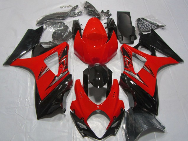 2007-2008 Red Glossy Black Suzuki GSXR 1000 Motorcycle Fairings Canada