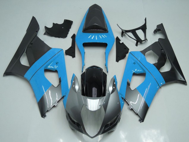 2003-2004 Light Blue Silver Black Suzuki GSXR 1000 Motorcycle Fairings Canada