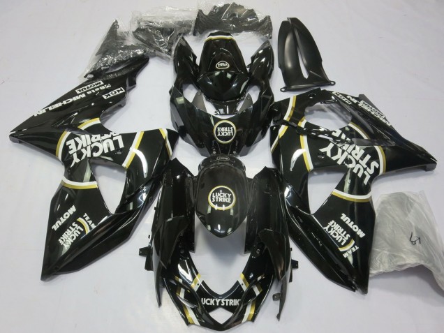 2009-2016 Glossy Black Lucky Strike Suzuki GSXR 1000 Motorcycle Fairings Canada