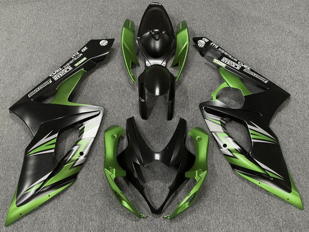 2005-2006 Matte Black Green Suzuki GSXR 1000 Motorcycle Fairing Canada