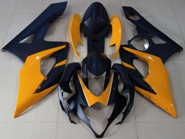 2005-2006 Matte Black Light Orange Suzuki GSXR 1000 Motorcycle Fairings Canada
