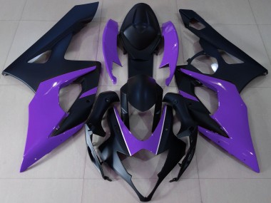 2005-2006 Matte Black Purple Suzuki GSXR 1000 Motorcycle Fairings Canada