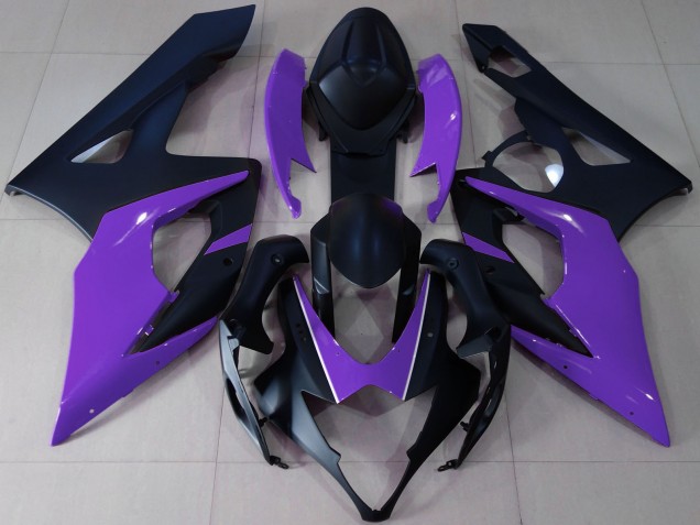 2005-2006 Matte Black Purple Suzuki GSXR 1000 Motorcycle Fairings Canada