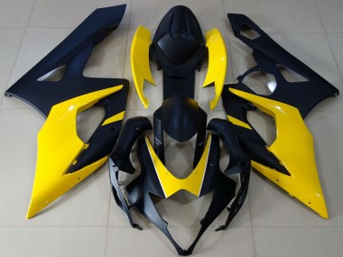2005-2006 Matte Black Yellow Suzuki GSXR 1000 Motorcycle Fairings Canada