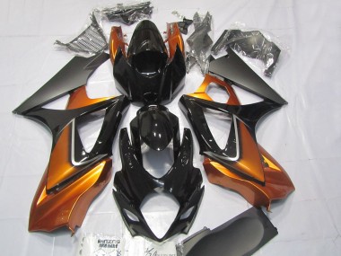 2007-2008 Orange Glossy Black Matte Black Suzuki GSXR 1000 Motorcycle Fairings Canada